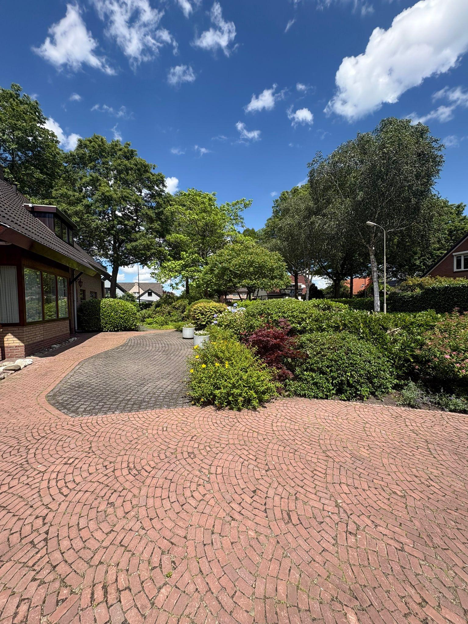 Tuin met netjes gesnoeide hagen en borders door Franke Tuinen